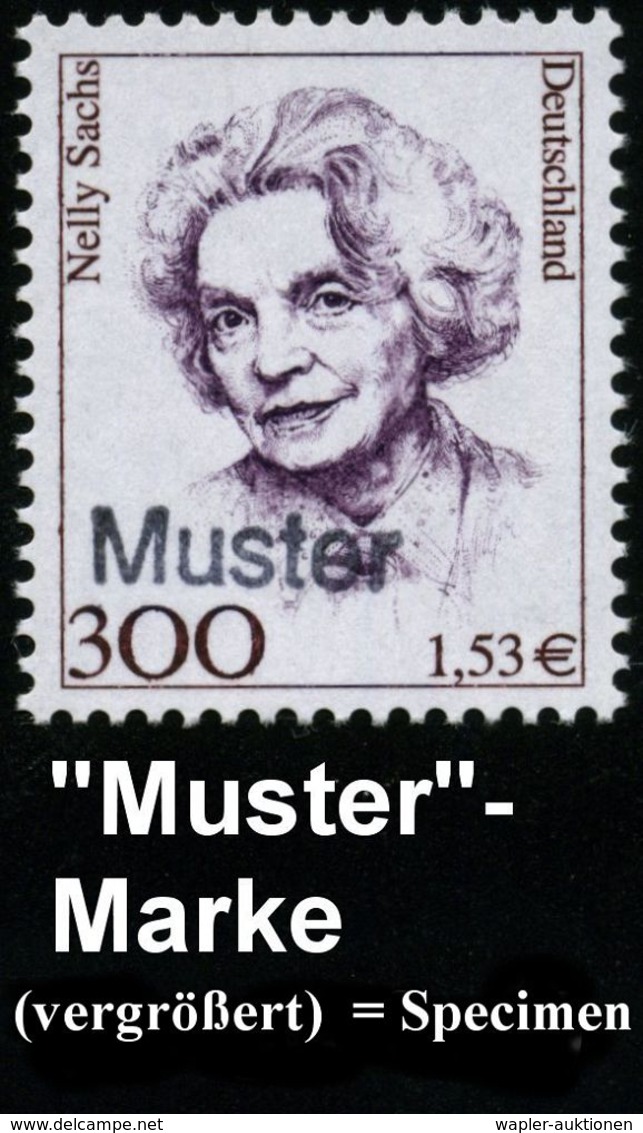 DEUTSCHSPRACHIGE DICHTER & LITERATUR : B.R.D. 2001 (Jan.) 220 Pf. Marieluise Fleißer U. 300 Pf. Nelly Sachs (Nobelpreis  - Schriftsteller