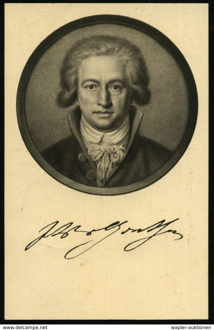 JOHANN WOLFGANG VON GOETHE (1749 - 1832) : (16) FRANKFURT (MAIN)1/ 200./ Geburtstag/ Goethes.. 1949 (28.8.) SSt Auf EF 1 - Scrittori