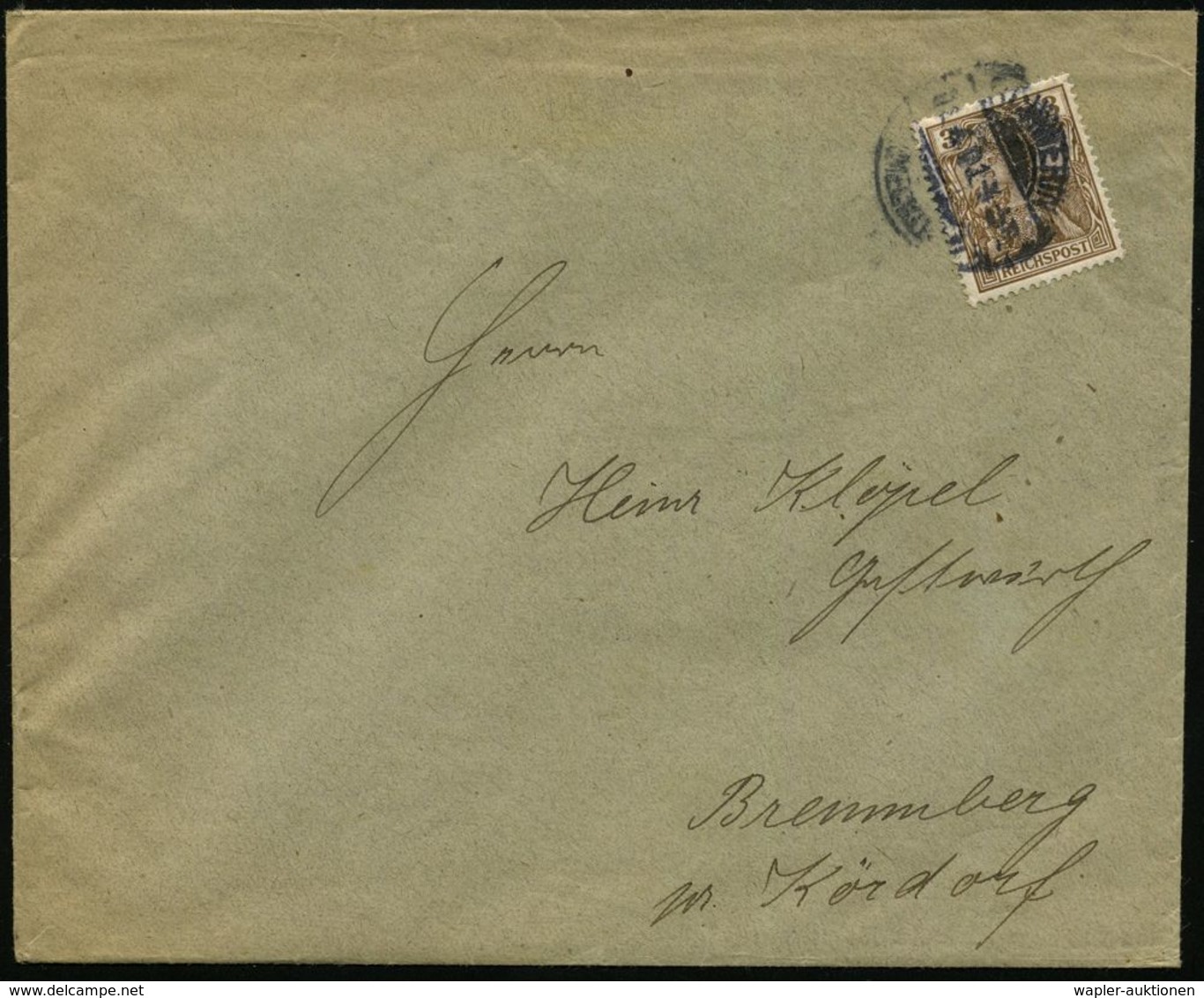 LOTTERIE / GLÜCKSPIEL / SPIELBANK : Schwerin 1901 (Mai) 3 Pf. Germania Auf Inl.-Drs. Mit Interess. U. Dekorativem Inhalt - Unclassified