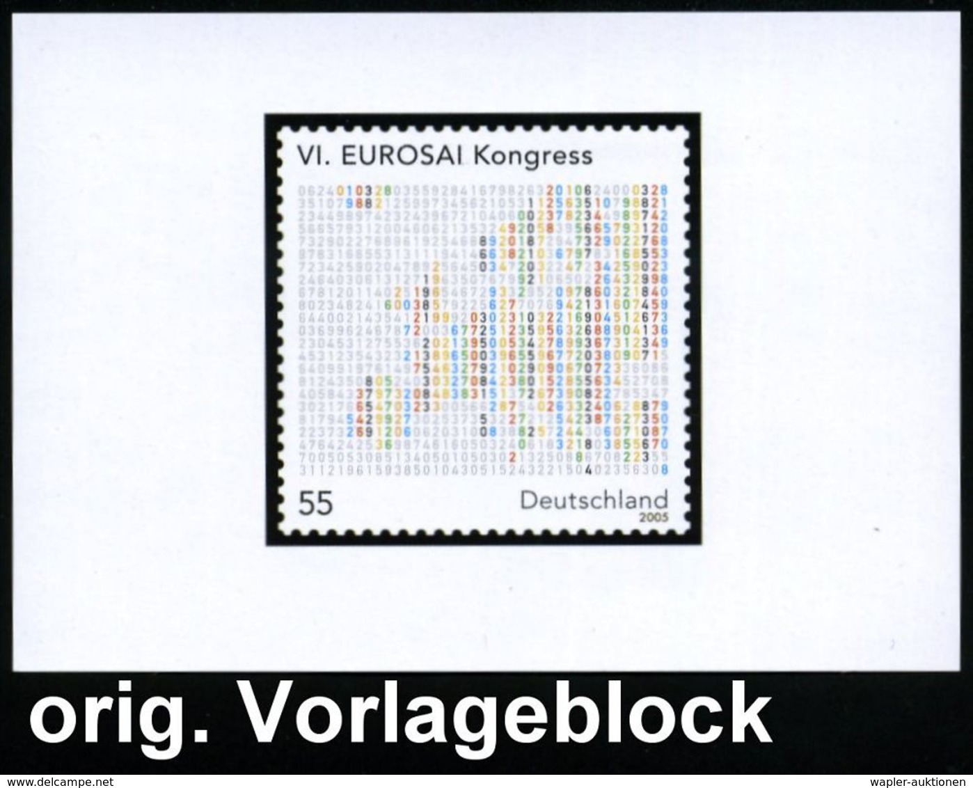 MATHEMATIK / RECHNEN / ZAHLEN / GEOMETRIE : B.R.D. 2005 (Juni) 55 C. "VI. Kongreß Europ. Rechnungskontrollbehörde EUROSA - Non Classificati