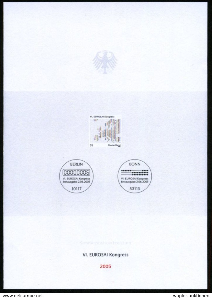 MATHEMATIK / RECHNEN / ZAHLEN / GEOMETRIE : B.R.D. 2005 (Juni) 55 C. "VI. Kongreß Europ. Rechnungskontrollbehörde EUROSA - Non Classificati