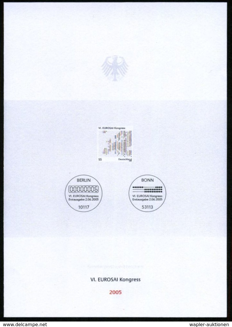 MATHEMATIK / RECHNEN / ZAHLEN / GEOMETRIE : B.R.D. 2005 (Juni) 55 C. "VI. Kongreß Europ. Rechnungskontrollbehörde EUROSA - Non Classés
