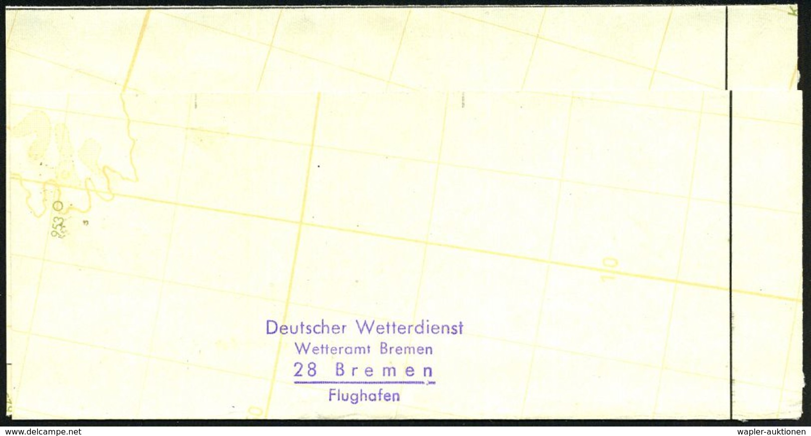 METEOROLOGIE / KLIMA / WETTER : 28 BREMEN 1/ Deutscher/ Wetterdienst/ Wetteramt Bremen 1963 (14.8.) AFS + Viol. Abs.-4L: - Climate & Meteorology