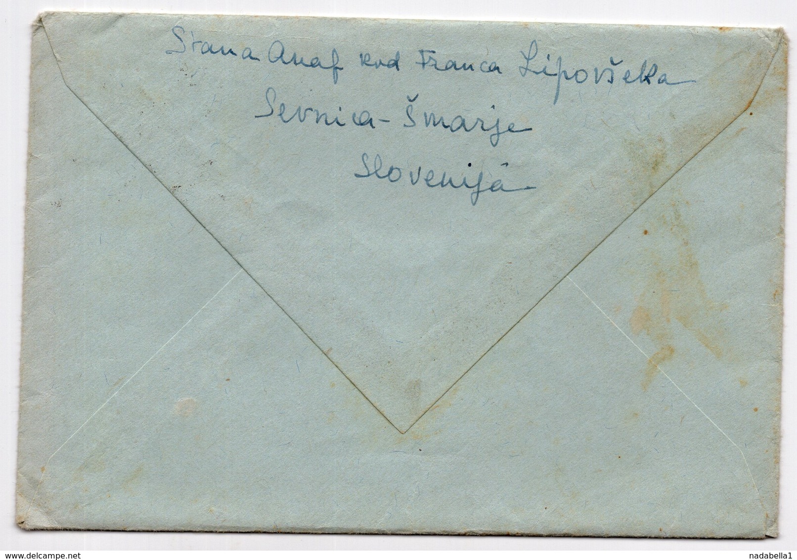 1947 YUGOSLAVIA, SLOVENIA, TPO 3 LJUBLJANA- BEOGRAD, SENT FROM SEVNICA TO BELGRADE, LETTER INSIDE - Covers & Documents