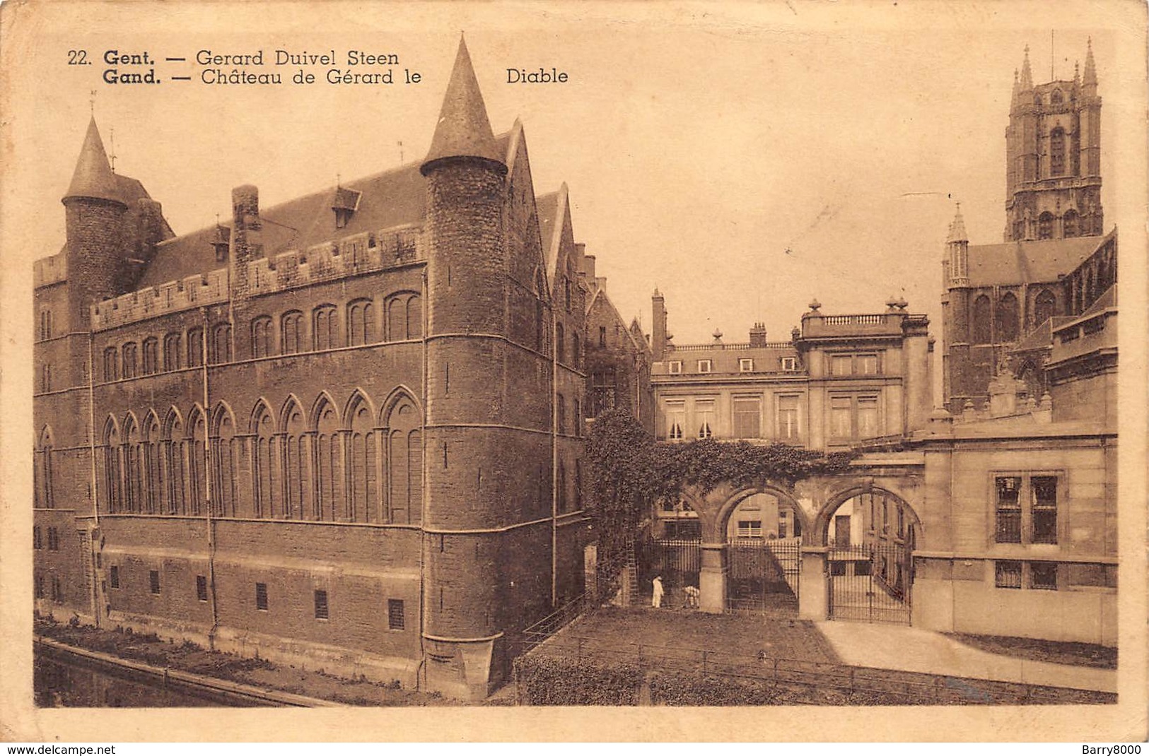 Gent Gand  Gerard Duivel Steen Château De Gérard Le Diable Legerpost België    Barry 3462 - Gent