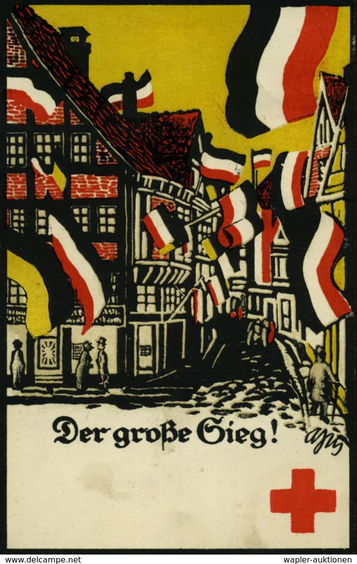 ROTES KREUZ  / DRK / IRK / ROTER HALBMOND : BERLIN N.W./ *8v 1916 (20.8.) 1K-Gitter Auf Rotkreuz-Color-Spenden-Künstler- - Red Cross
