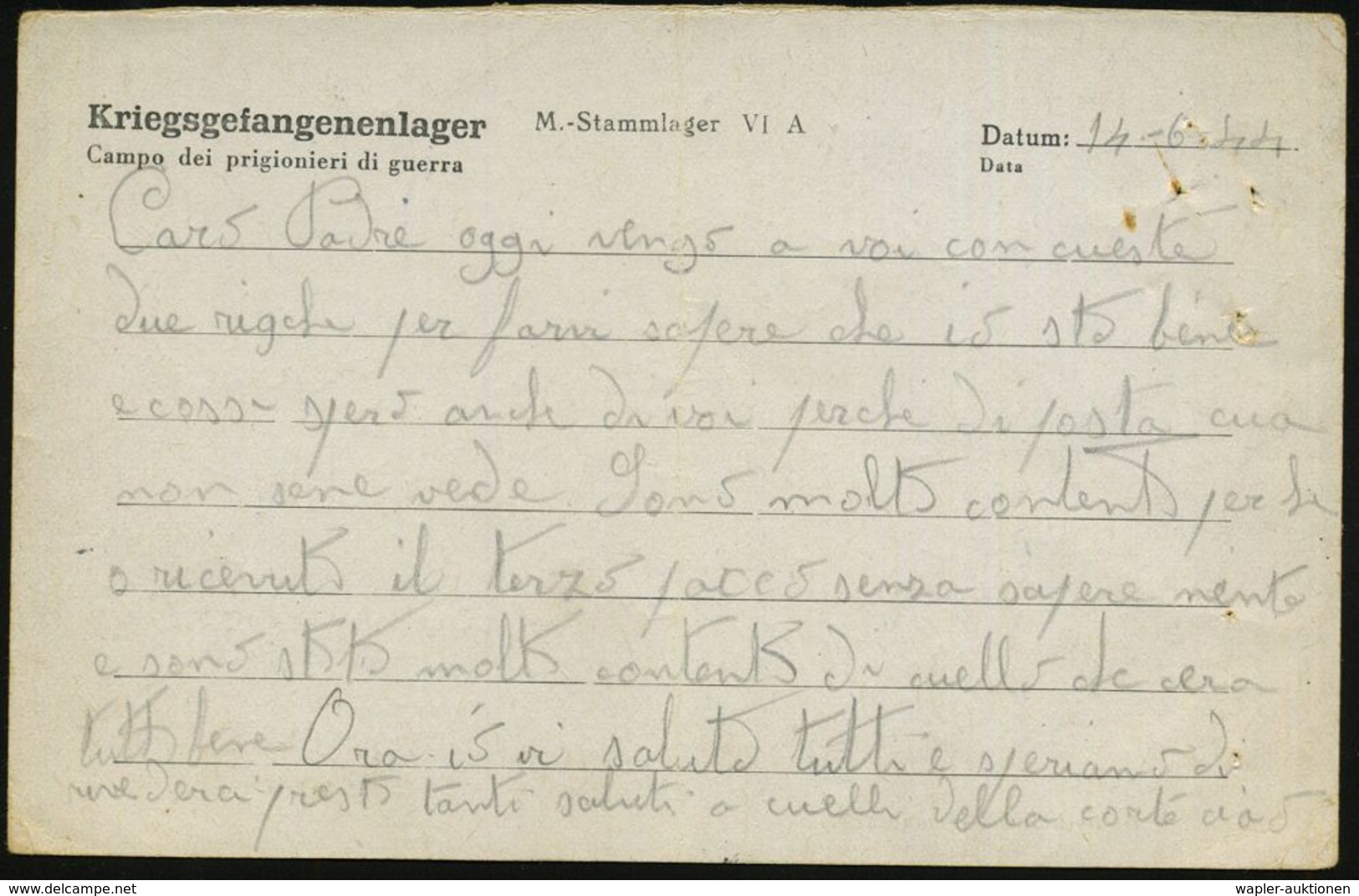 KGF-POST II. WELTKRIEG (1939-45) : Hemer 1944 (2.7.) Stummer 2K-Steg = Tarnstempel Hemer + Viol. Zensur-Oval: Geprüft/St - Red Cross