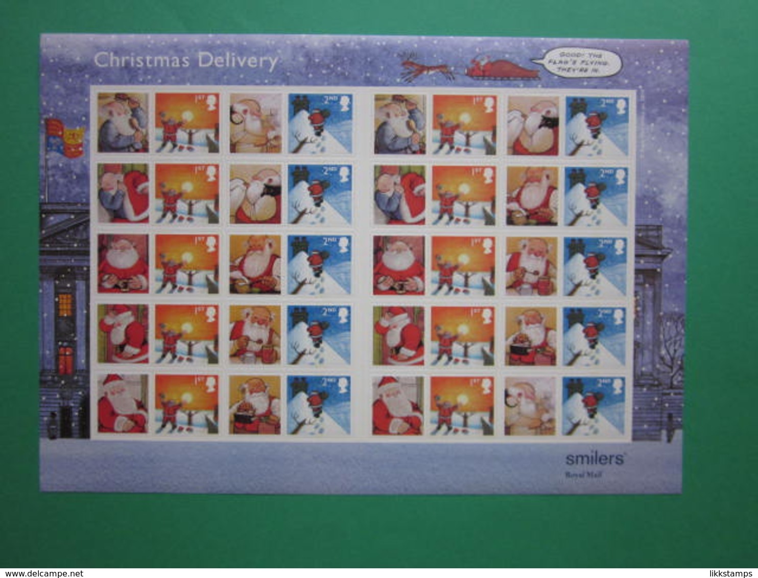 2004 ROYAL MAIL CHRISTMAS GENERIC SMILERS SHEET. #SS0022 - Smilers Sheets