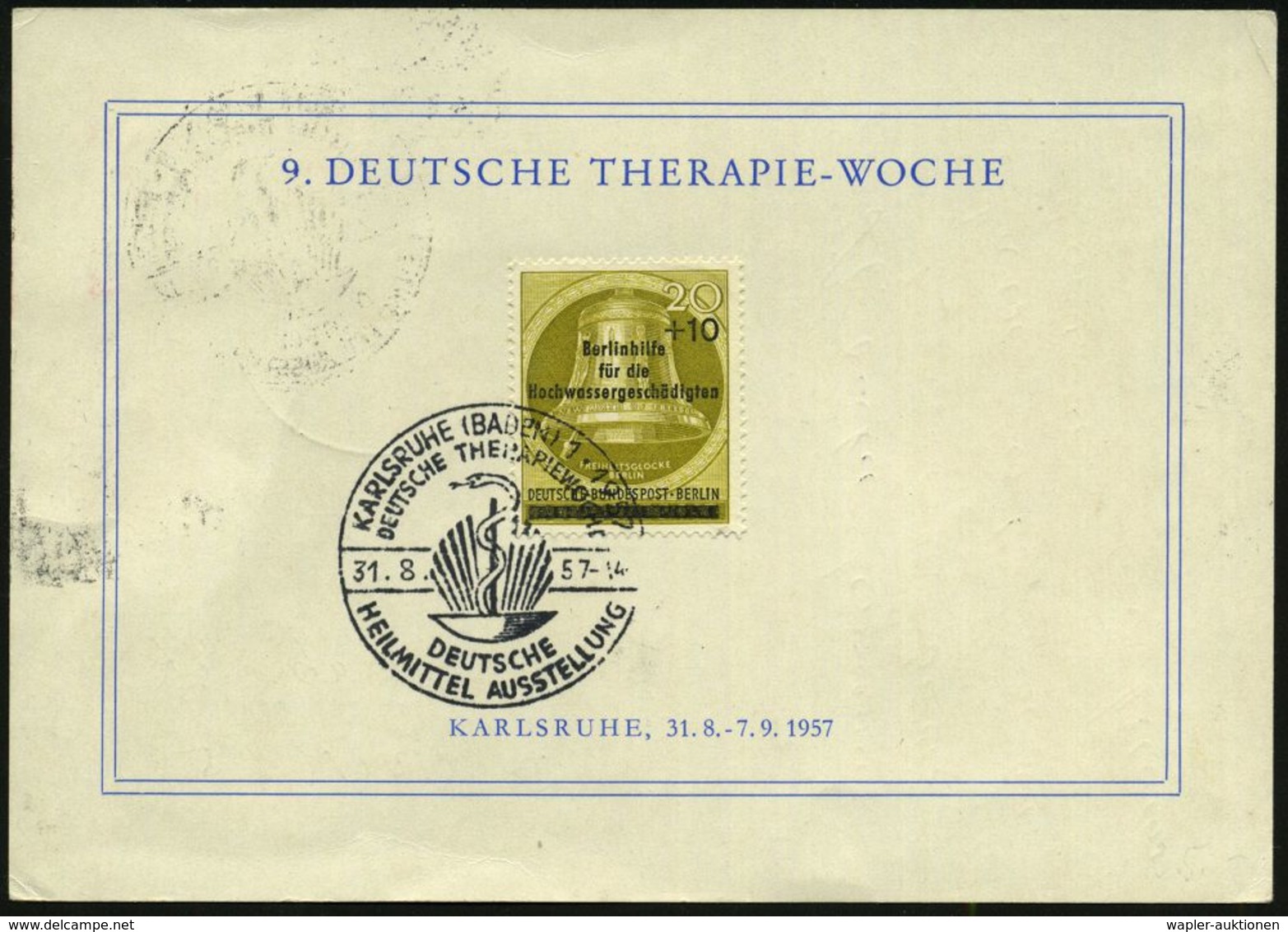 MEDIZINISCHE AUSSTELLUNGEN & KONGRESSE : KARLSRUHE (BADEN)1/ DEUTSCHE THERAPIEWOCHE/ DEUTSCHE/ HEILMITTEL AUSSTELLUNG 19 - Medicina