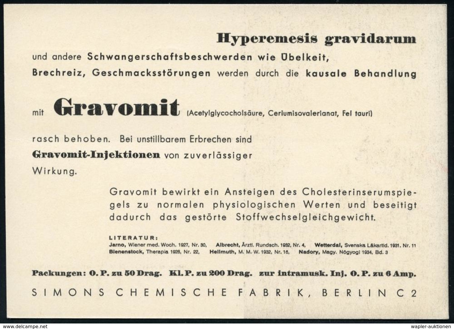 PÄDIATRIE / GYNÄKOLOGIE : BERLIN C/ *2* 1937 (26.5.) PFS 3 Pf. Achteck Auf Color-Reklame-Kt.: ..Schwangerschaftsbeschwer - Krankheiten