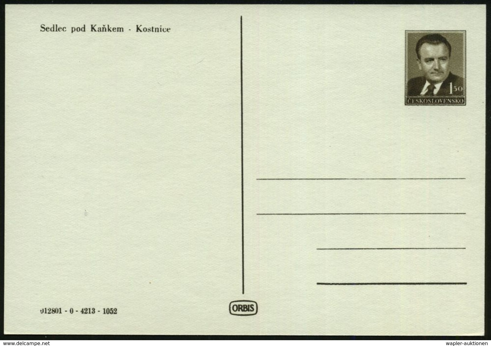 STERBEN / TOD : TSCHECHOSLOWAKEI 1952 1,50 Kc. BiP Gottwald, Braun: Sedlec (Sedlitz) Ossarium (Beinhaus) Mit Schädel- U. - Médecine