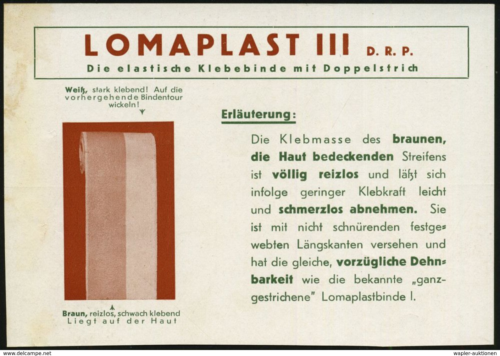 BLUT / HÄMATOLOGIE / BLUTSPENDEN : FAHR/ (RHEINL)/ STYPTOPLAST/ Blutstillenes/ Wundpflaster/ Keimtötend../ Lohmann KG. 1 - Maladies