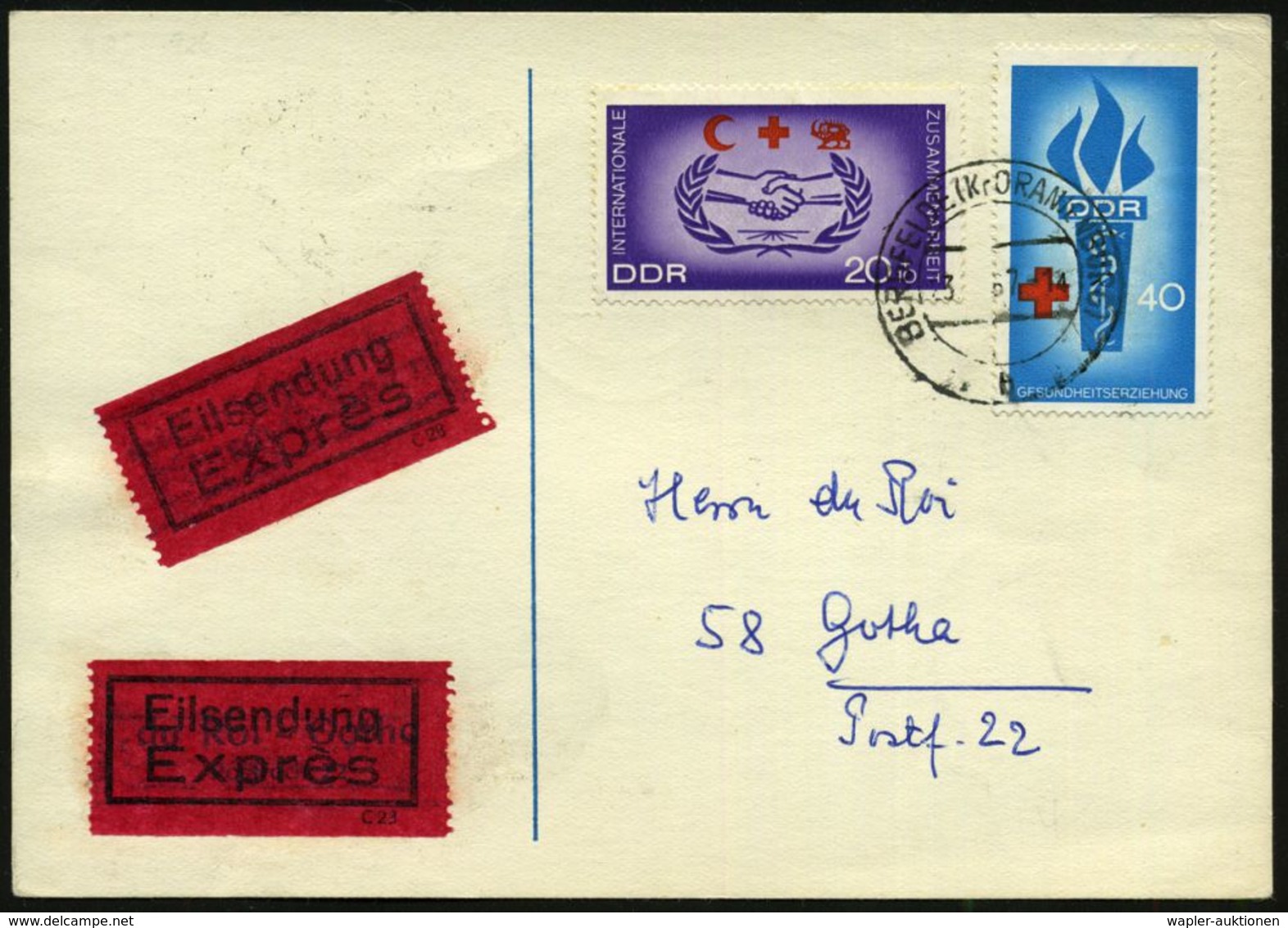 BLUT / HÄMATOLOGIE / BLUTSPENDEN : D.D.R. 1967 (23.1.) Blutspendedienst Der DDR 20 + 10 Pf. U. 40 Pf. , Satzreine Franka - Disease