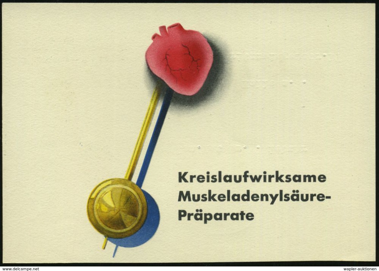 HERZ/ KREISLAUF / KARDIOLOGIE : BERLIN-TEMPELHOF/ 1/ Renning/ Jntestinol 1937 (24.4.) AFS (Logo: Hahn Auf Waage) Color-R - Disease