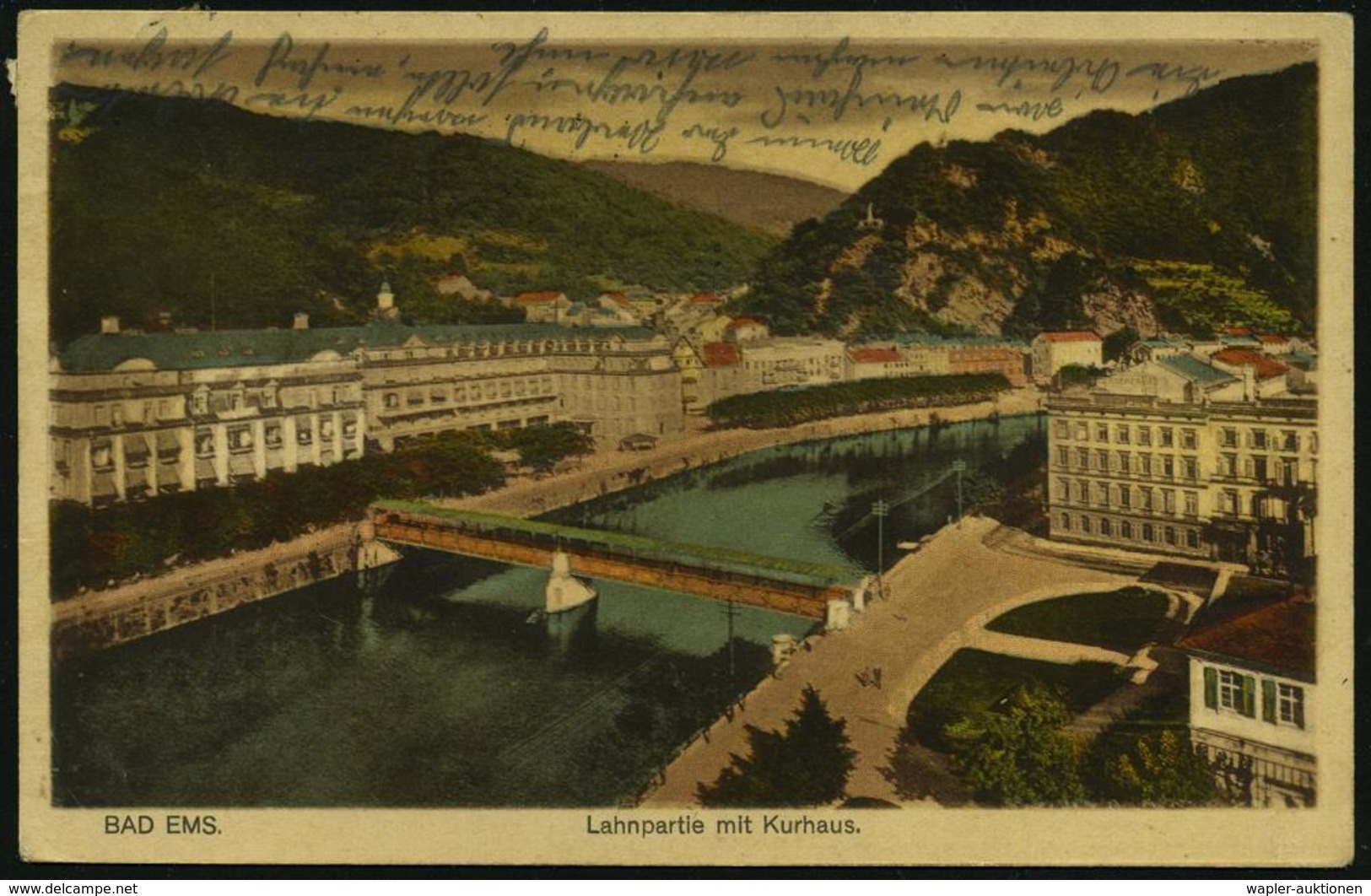 PHARMAZIE / MEDIKAMENTE : BAD EMS/ Heilt/ Katarrhe Der Luftwege 1924 (29.8.) Seltener HWSt (oben Gering Nicht Voll) + Se - Pharmacy