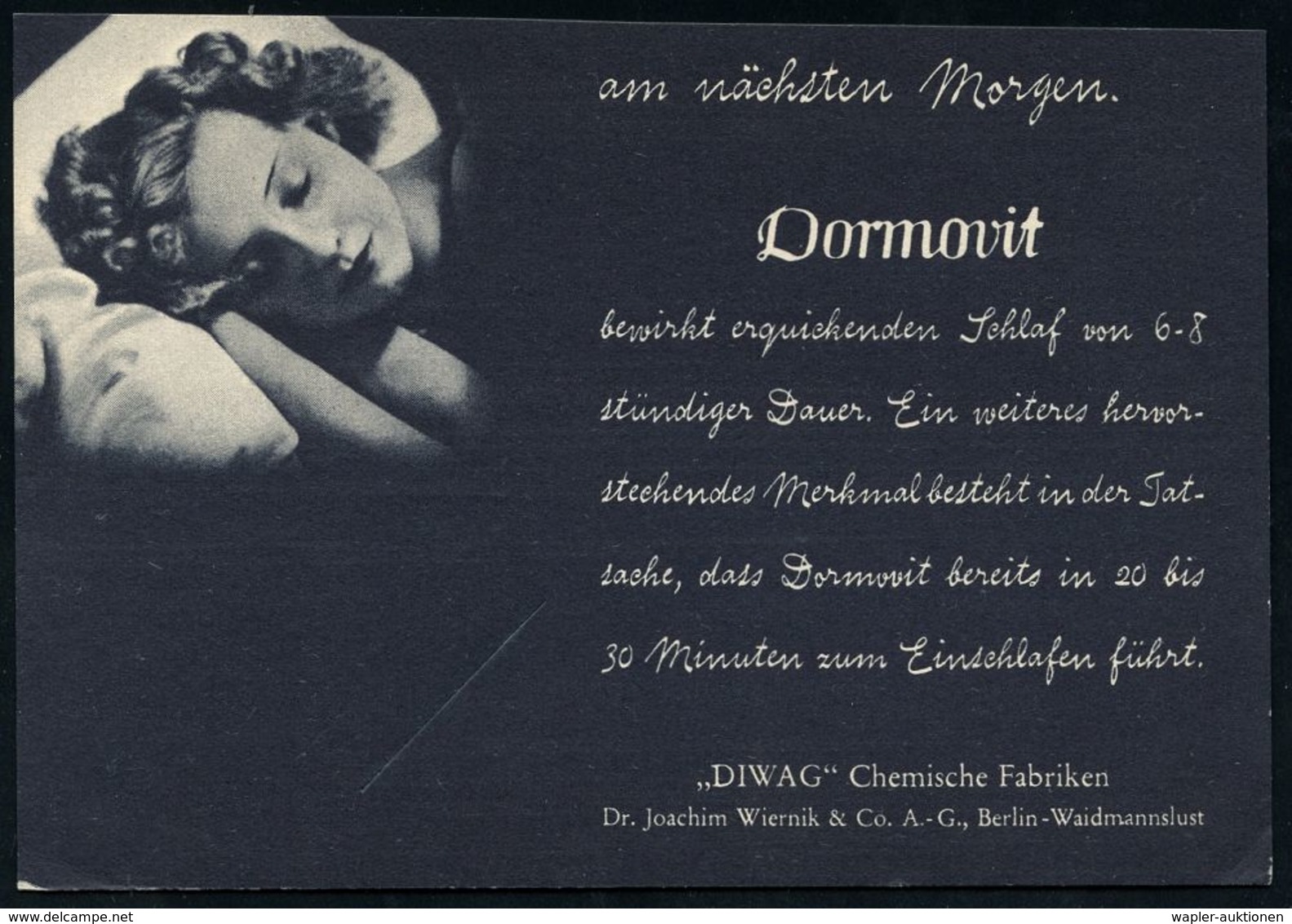 PHARMAZIE / MEDIKAMENTE : BERLIN N 4/ DEUTSCHES/ REICH 1939 (17.3.) PFS 3 Pf. Achteck Auf Reklame-Kt.: Dormovit.. (Schla - Pharmazie