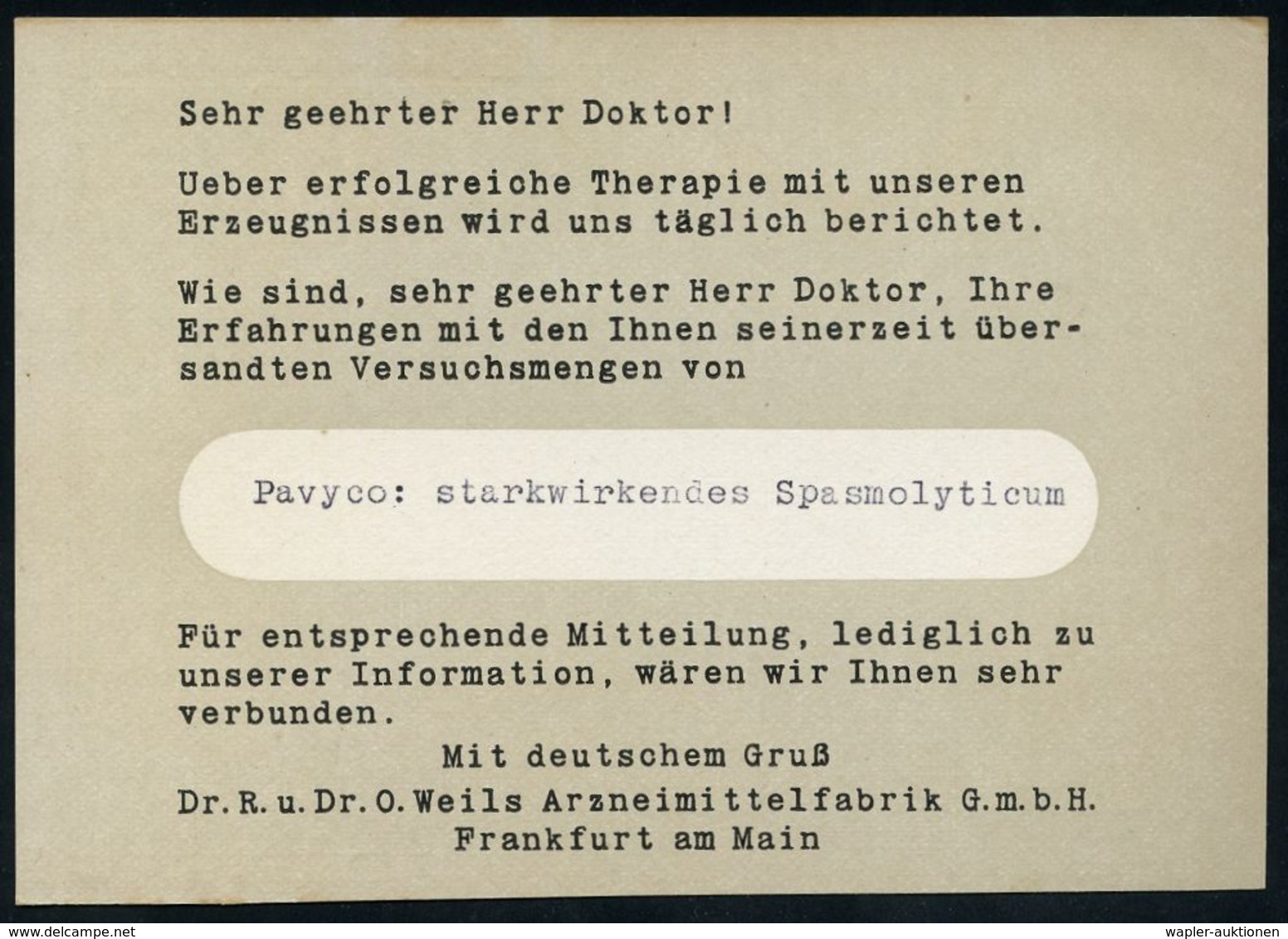 PHARMAZIE / MEDIKAMENTE : FRANKFURT (MAIN)/ *1II/ DEUTSCHES REICH 1937 (12.1.) PFS 3 Pf. Achteck Auf S/w.-Reklame-Kt.: P - Pharmazie