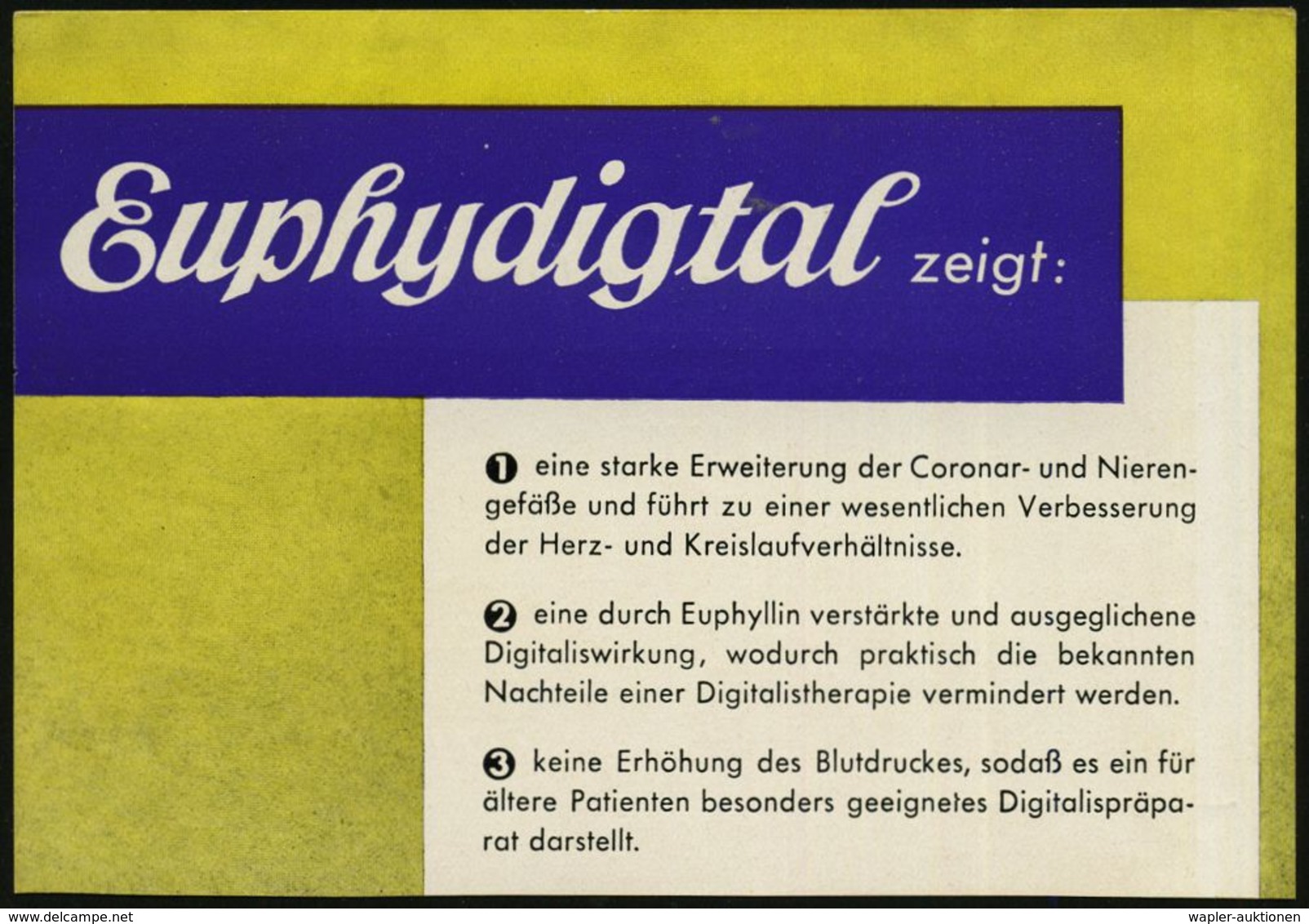 PHARMAZIE / MEDIKAMENTE : FRANKFURT (MAIN)/ 1/ U 1939 (29.6.) PFS 3 Pf. "Adlerkopf/Hakenkreuz" Auf Zweifarbiger Reklame- - Pharmacie