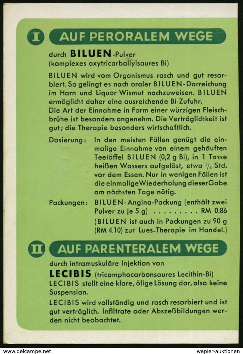 PHARMAZIE / MEDIKAMENTE : FRANKFURT (MAIN) 1/ B 1939 (28.11.) PFS 3 Pf. "Adlerkopf/Hakenkreuz" Auf Zweifarbiger Reklame- - Pharmazie