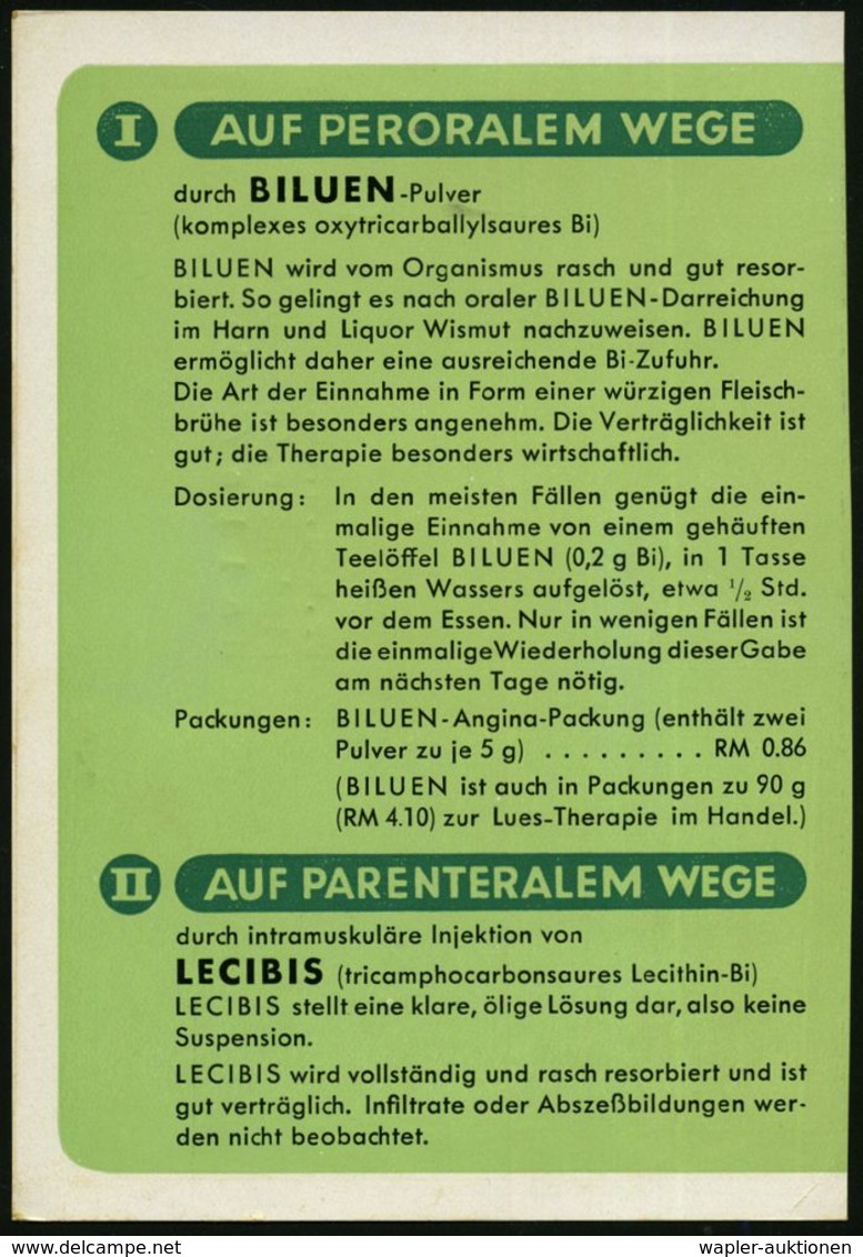 PHARMAZIE / MEDIKAMENTE : FRANKFURT (MAIN) 1/ B 1939 (28.11.) PFS 3 Pf. "Adlerkopf/Hakenkreuz" Auf Zweifarbiger Reklame- - Pharmacie