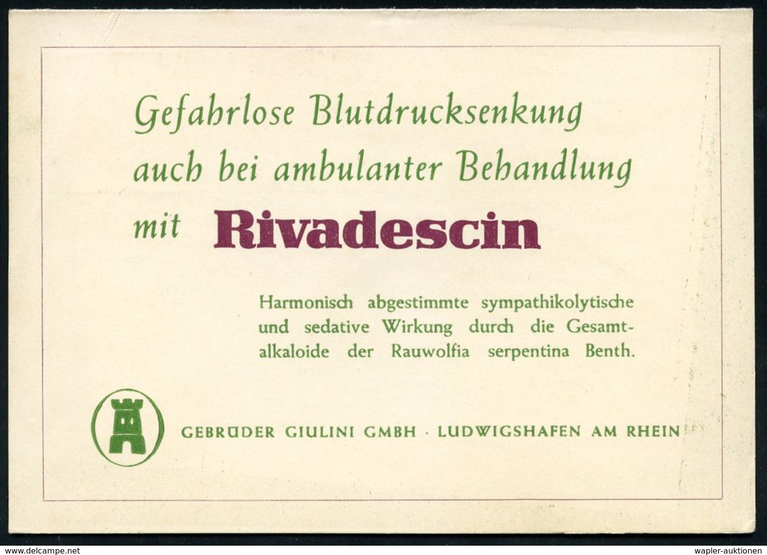 PHARMAZIE / MEDIKAMENTE : (13b) GARMISCH-PARTENKIRCHEN/ A/ DEUTSCHE/ BUNDESPOST 1953 (30.10.) PFS 04 Pf. Posthorn Auf Zw - Pharmacie