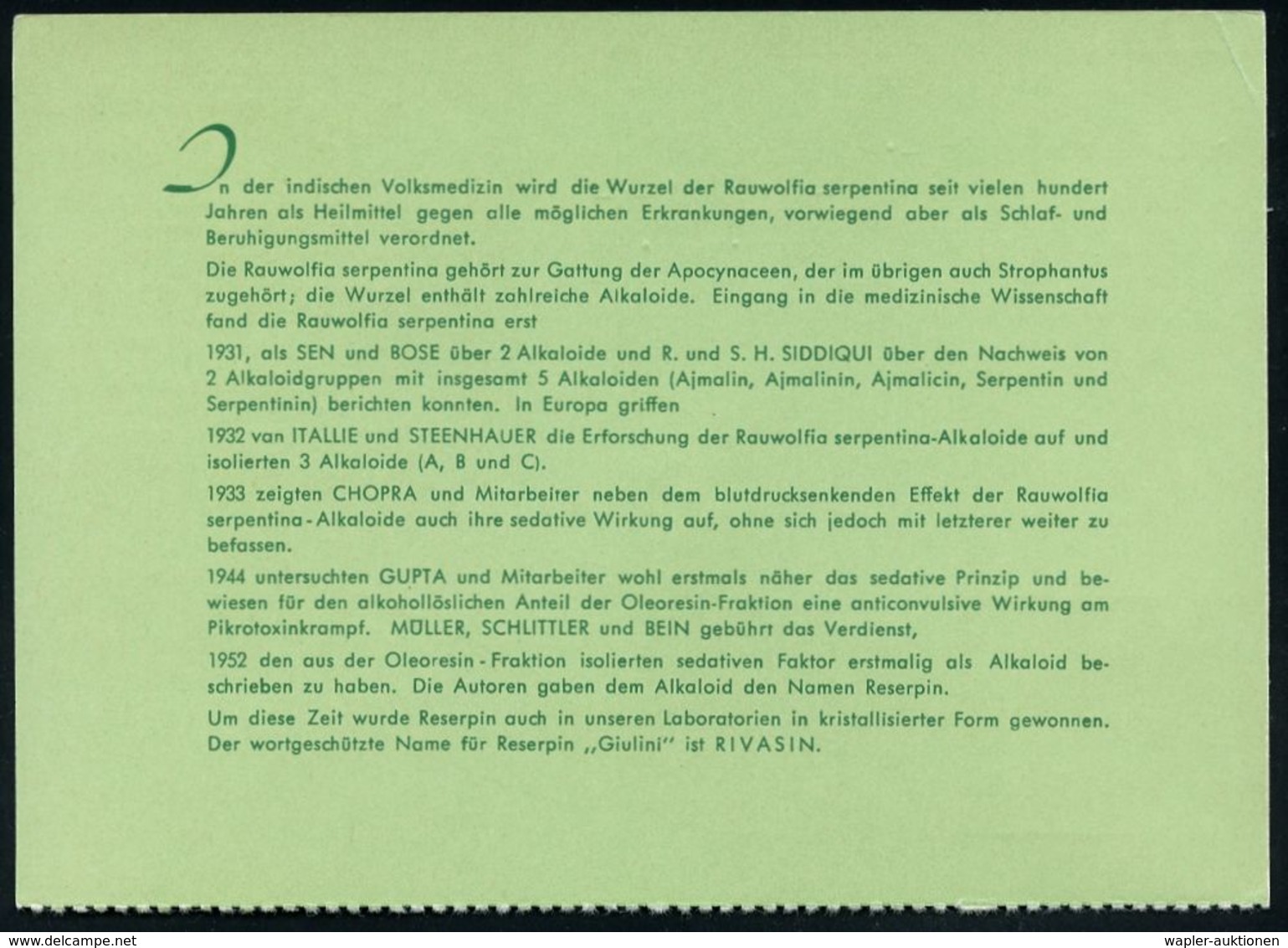 PHARMAZIE / MEDIKAMENTE : (13b) GARMISCH-PARTENKIRCHEN/ A/ DEUTSCHE BUNDESPOST 1953 (11.12.) PFS 04 Pf. Posthorn Auf Mon - Pharmacie