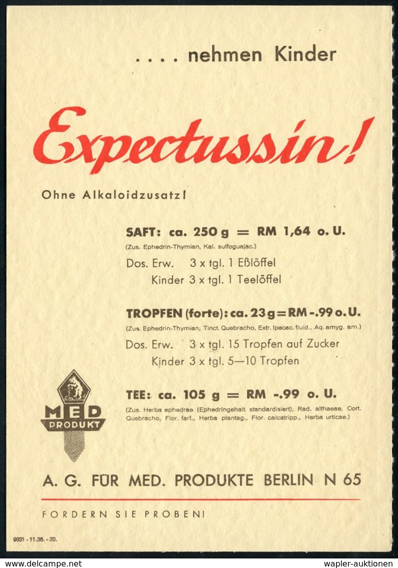 PHARMAZIE / MEDIKAMENTE : HALLE (SAALE) 8/ VI 1937 (24.3.) PFS 3 Pf. Achteck Auf (halber), Zweifarbiger Reklame-Kt.: MED - Pharmacie