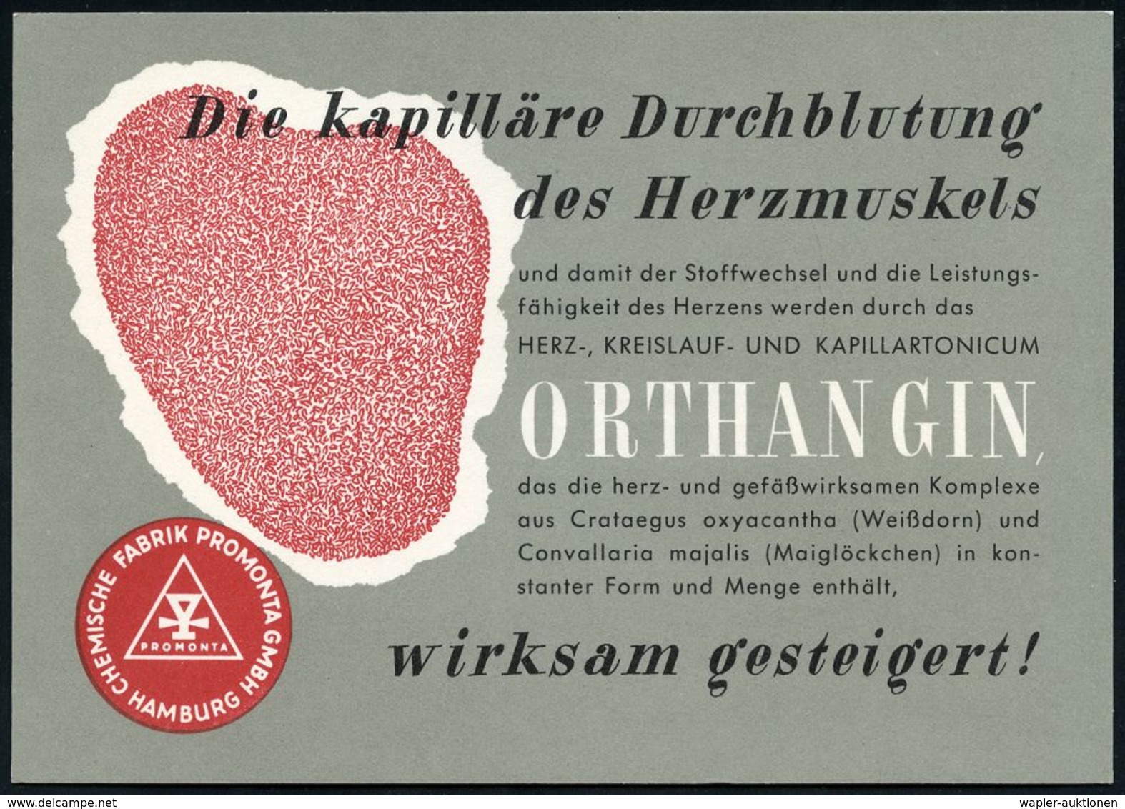 PHARMAZIE / MEDIKAMENTE : (24a) HAMBURG 1/ DEUTSCHE/ BUNDESPOST 1953 (31.8.) PFS 4 Pf. Posthorn Auf Dekorativer Color-Re - Pharmacie