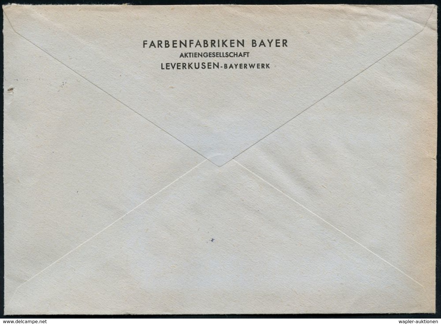 PHARMAZIE / MEDIKAMENTE : (22c) LEVERKUSEN-BAYERWERK/ BAYER/ ARZNEIMITTEL 1954 (12.11.) AFS = Hauspostamt Bayerwerk , Rs - Pharmacie