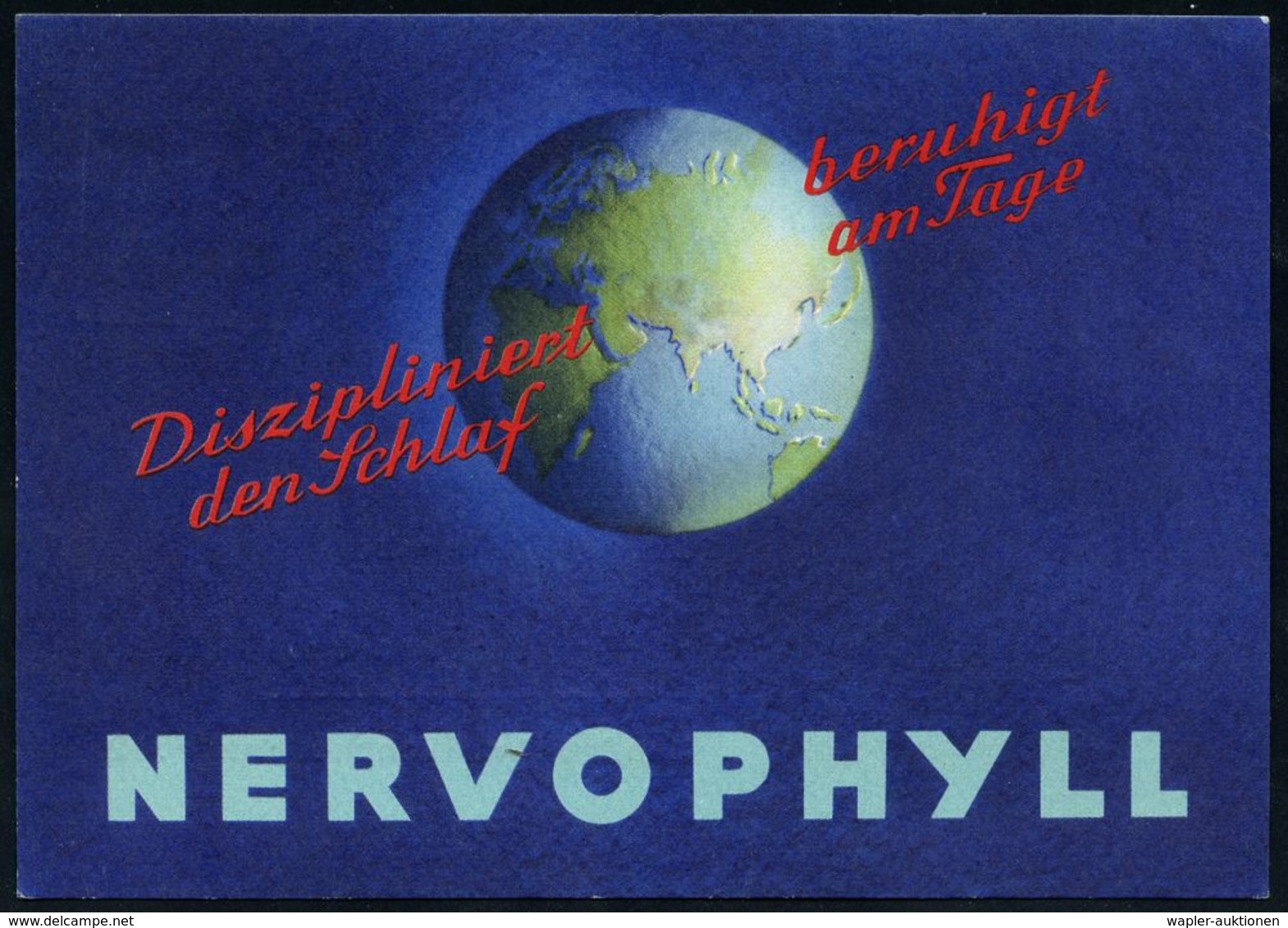 PHARMAZIE / MEDIKAMENTE : (16) WIESBADEN-BIEBRICH/ DR.E.UHLHORN & CO.. 1953 (16.6.) AFS = Eule Auf Posthorn, Color-Künst - Pharmacie