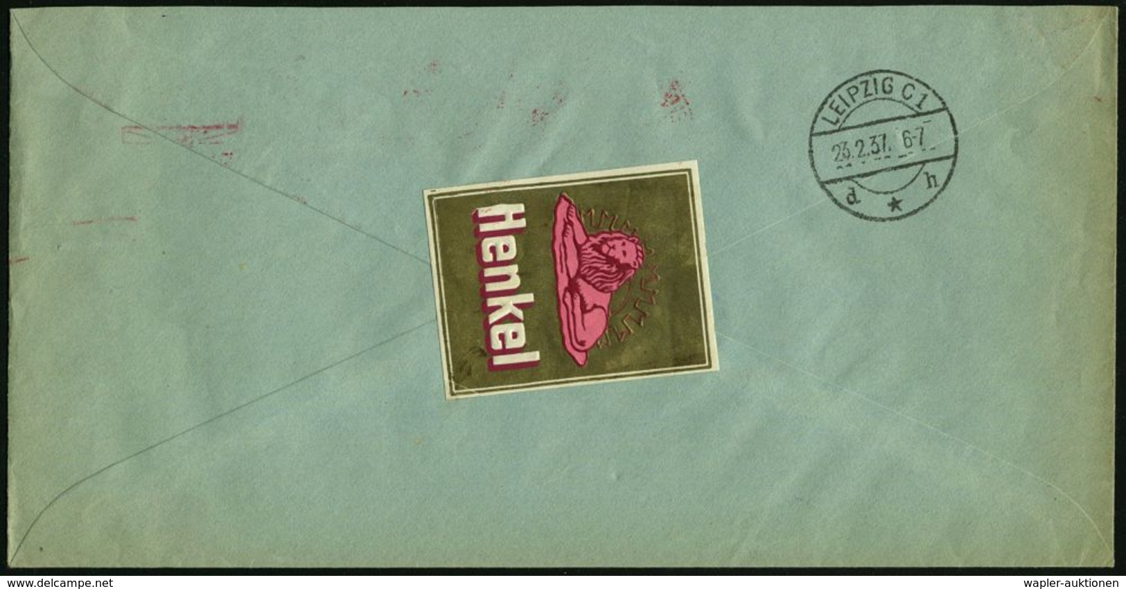 HYGIENE / KÖRPERPFLEGE : DÜSSELDORF-HOLTHAUSEN/ Henkel 1937 (22.2.) AFS 042 Pf. = Löwe (vor Sonne) Rs. Motivgl. Firmen-V - Pharmacie