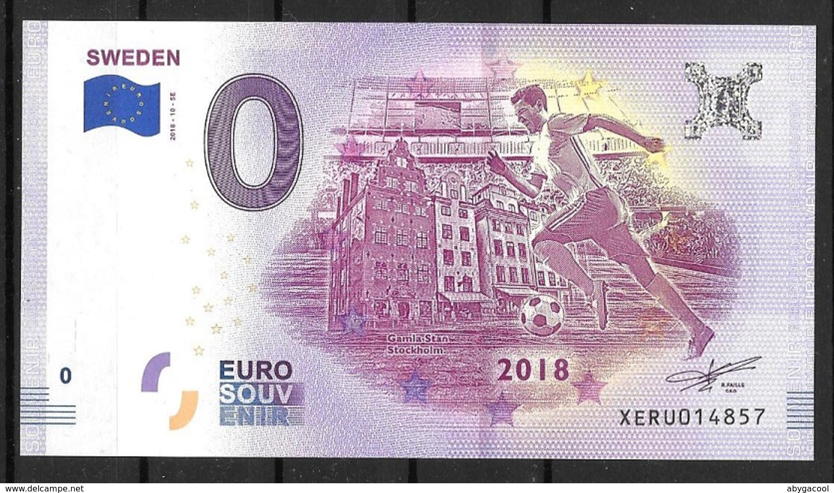 Billet 0 Euro  FOOT 2018  SUEDE - Altri & Non Classificati