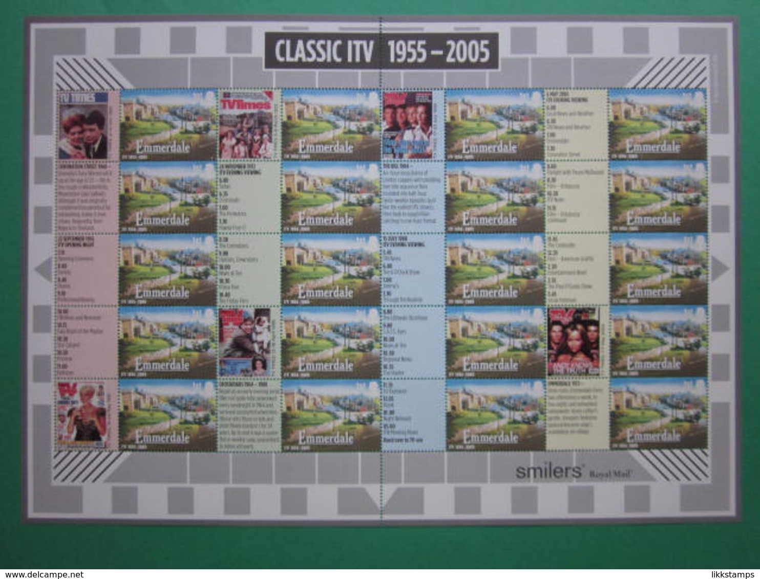 2005 ROYAL MAIL CLASSIC ITV GENERIC SMILERS SHEET. #SS0029 - Smilers Sheets