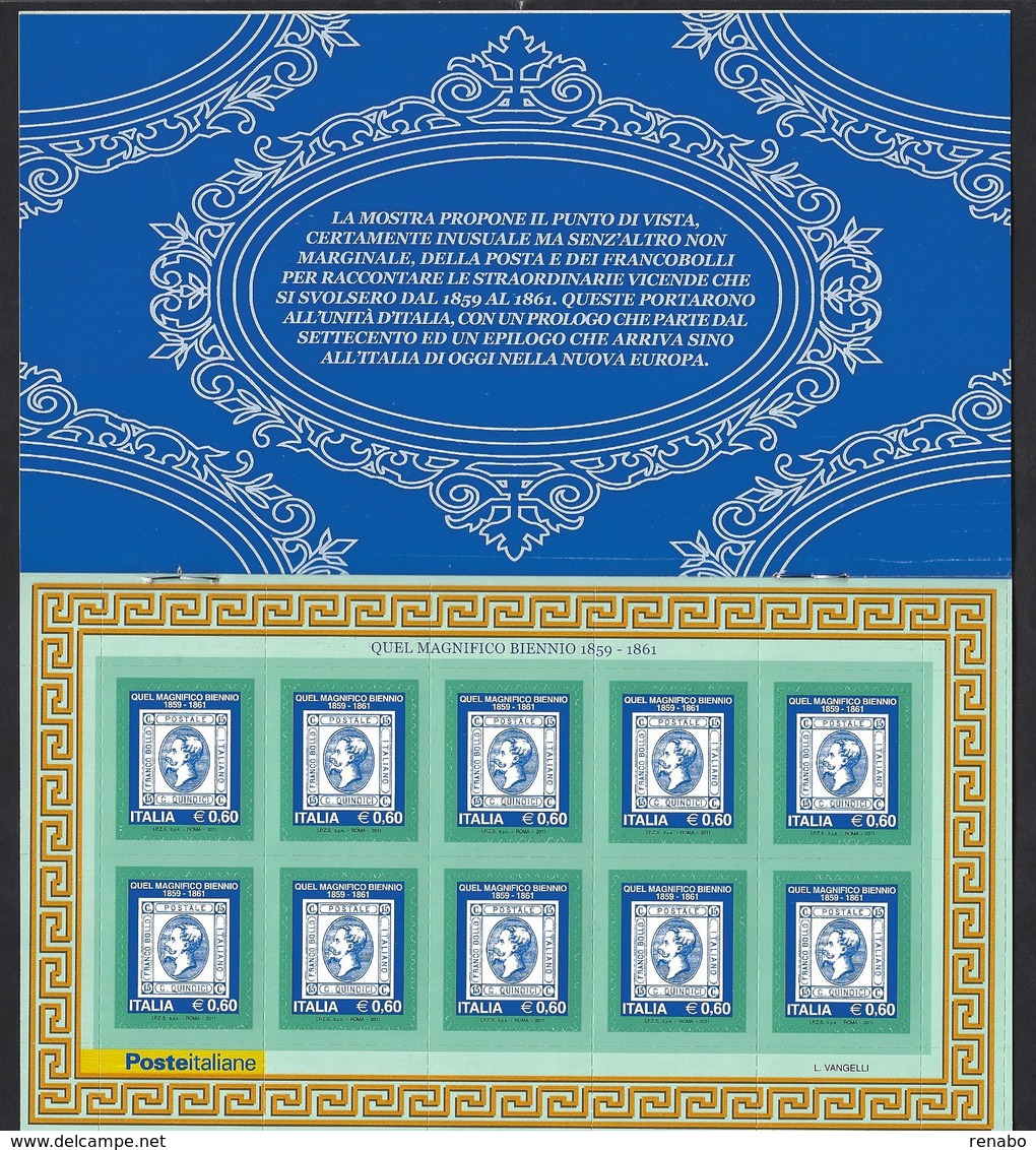 Italia 2011; Libretto: Mostra Filatelica "Quel Magnifico Biennio" 1859-61" - Libretti