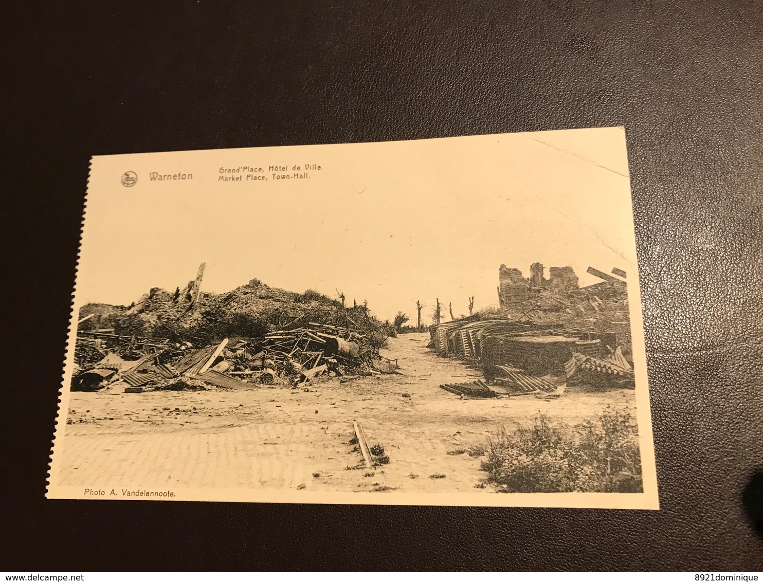 Komen - Waasten - Warneton - Grand'Place , Hôtel De Ville - Ruines - Guerre - 1914-1918 - Ed. Vandelannoote Comines - Comines-Warneton - Komen-Waasten