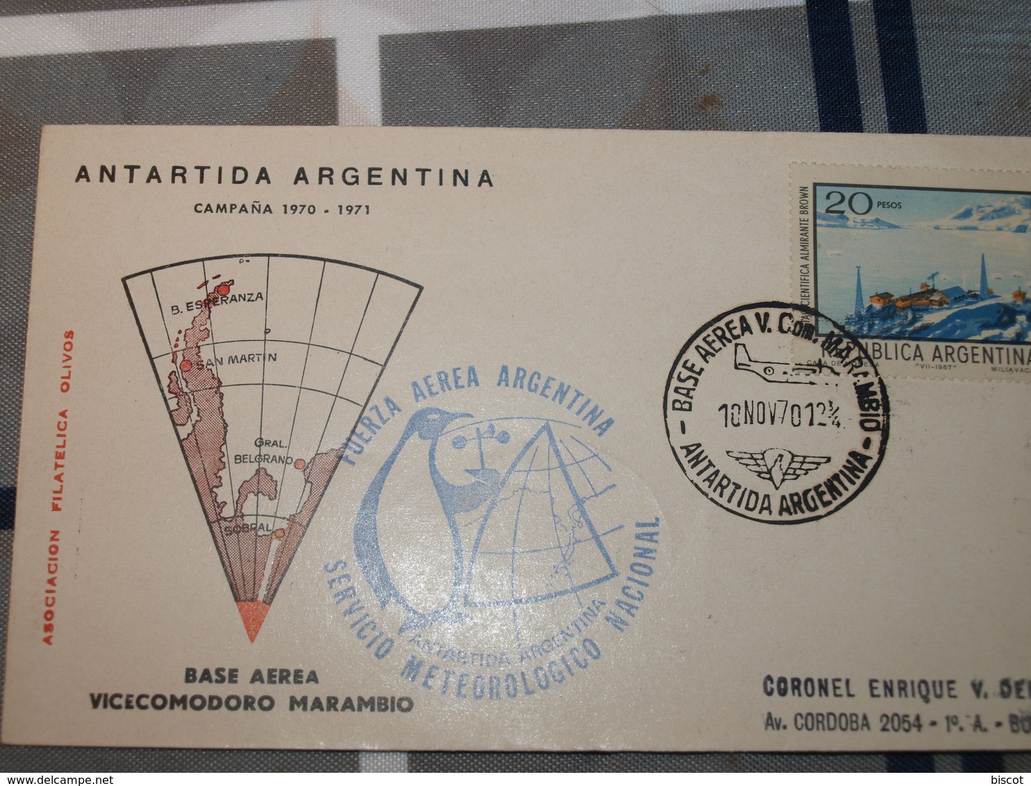 Argentine Base  Marambio 10 Nov 1970 - Polare Flüge