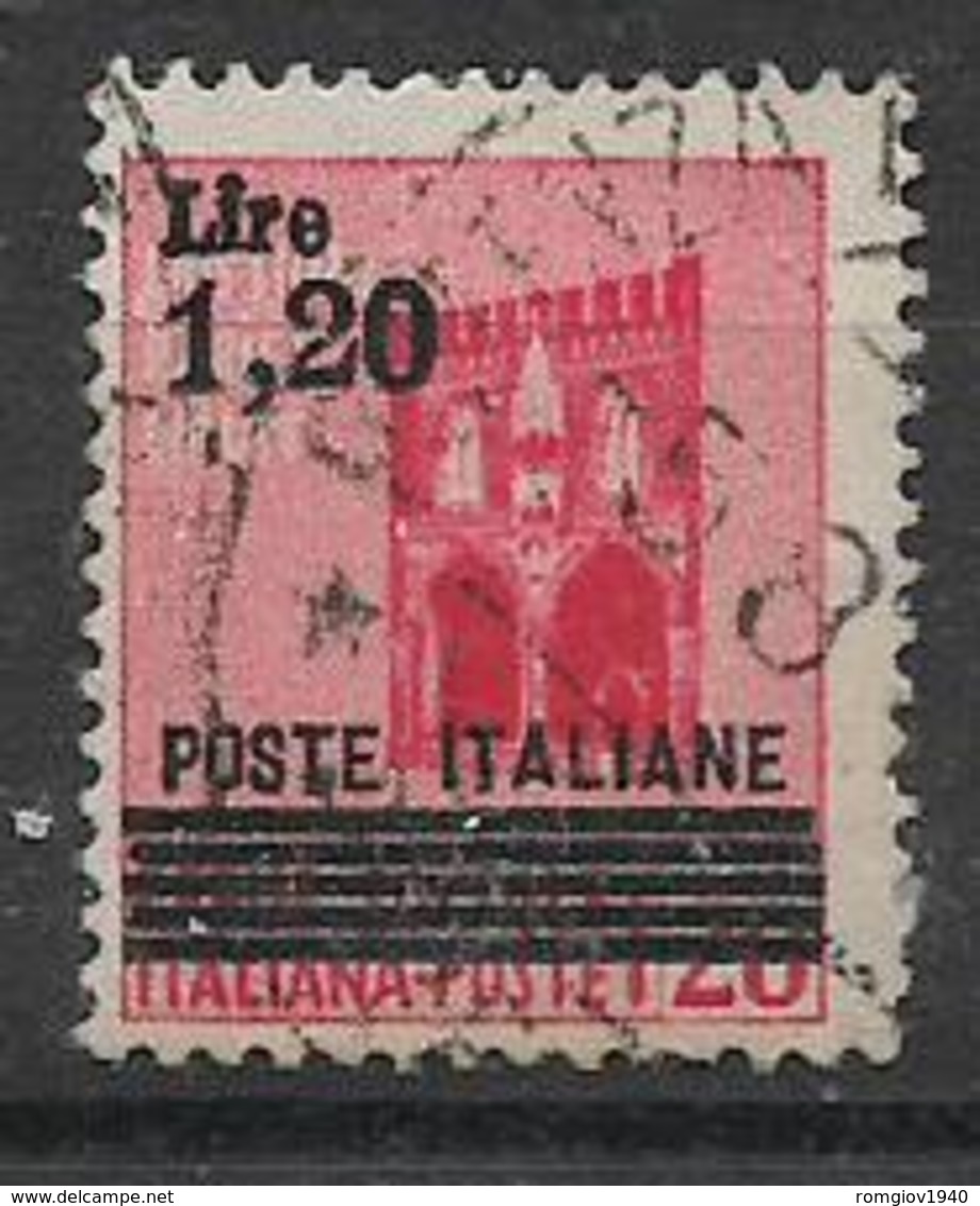 REGNO D'ITALIA LUOGOTENENZA 1945 MONUMENTI SASS. 524 USATO VF - Postal Parcels