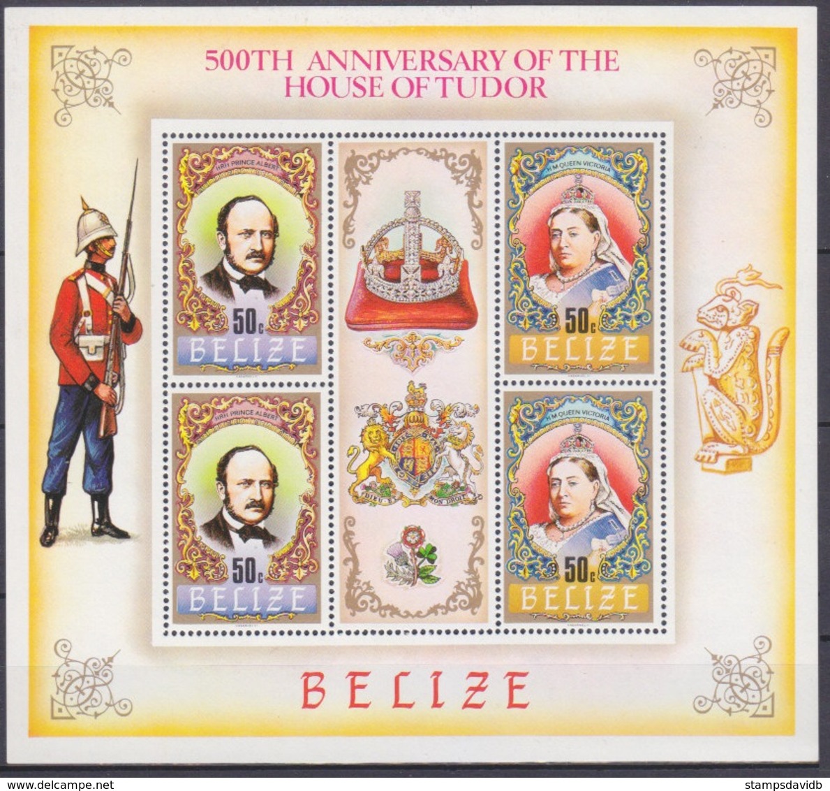 1984	Belize	762-763KL	500th Anniversary Of The House Of Tudor - Belize (1973-...)