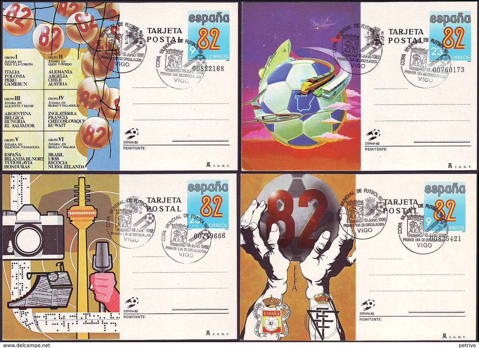 Spain - 1982 - Football World Cup 1982 - Stationery Cards - 1982 – Espagne