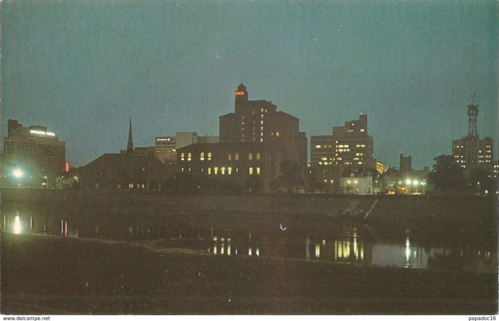 USA - OH - Dayton - View Of Skyline At Night - Ed. Curteichcolor - Dayton