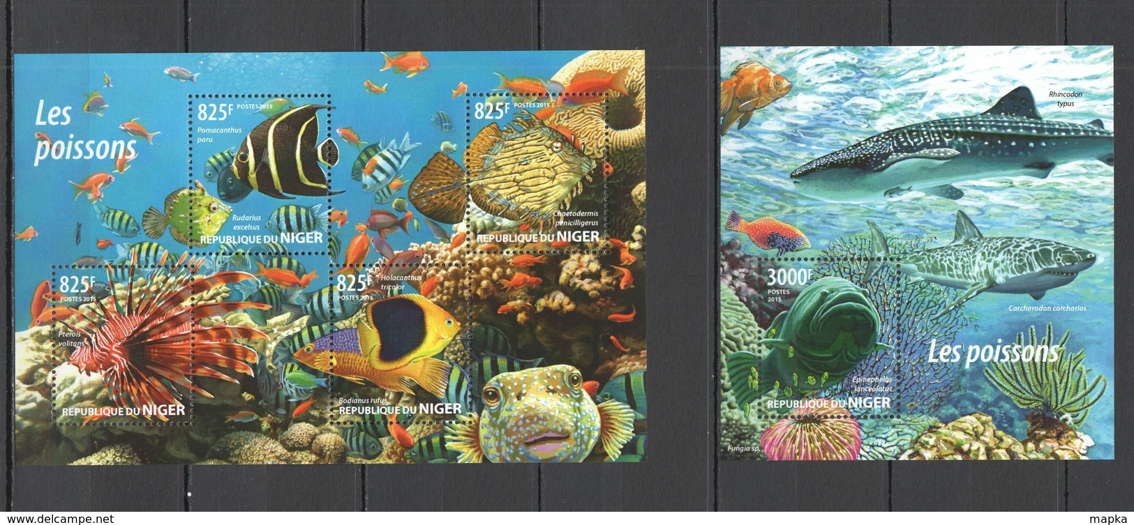 ST2043 2015 NIGER FAUNA FISH & MARINE LIFE LES POISSONS KB+BL MNH - Meereswelt