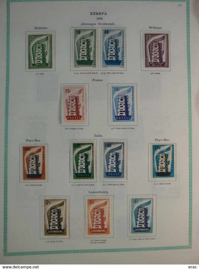 EUROPA - 1956 à 1968 - Neufs * - Cote 2400 - Sammlungen