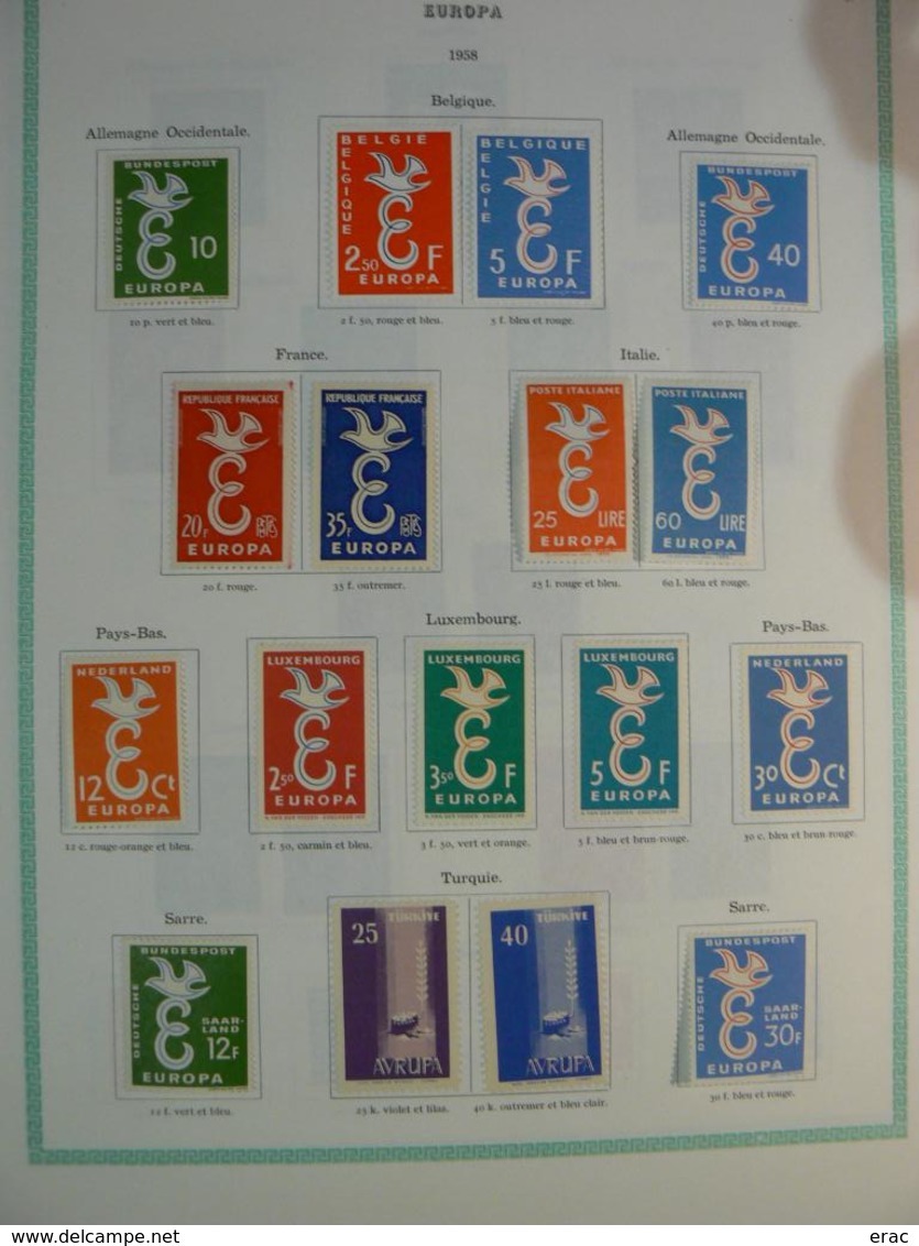 EUROPA - 1956 à 1968 - Neufs * - Cote 2400 - Sammlungen