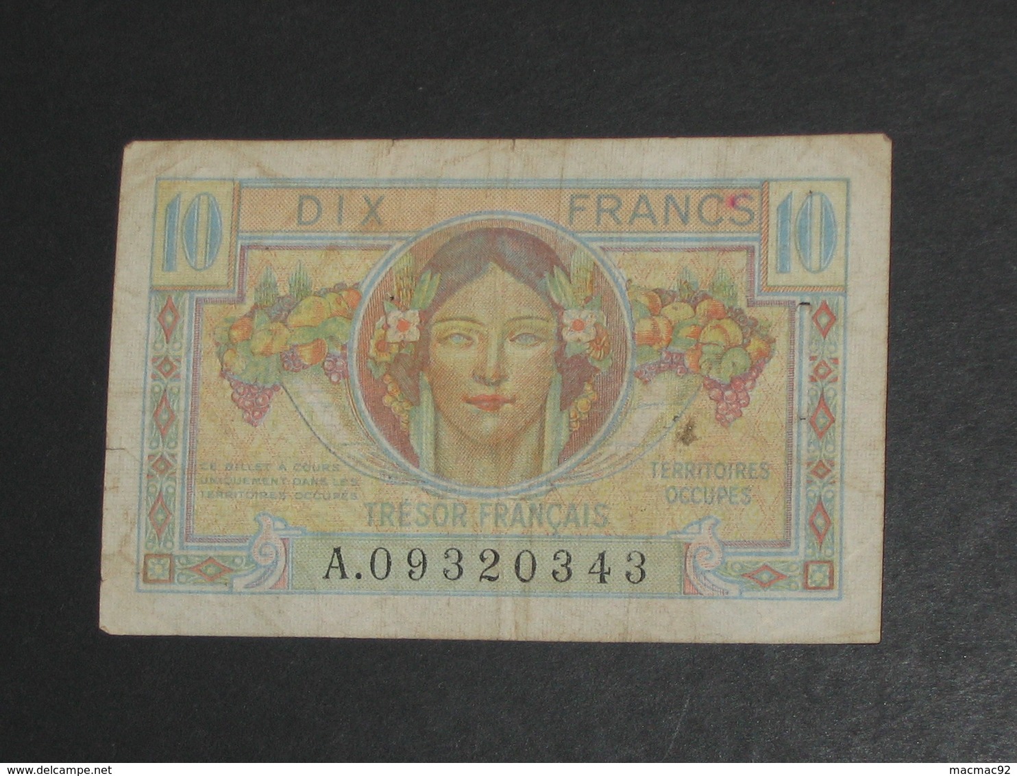 10 Francs 1947 - Trésor Francais - Territoires Occupés  **** EN ACHAT IMMEDIAT **** - 1947 Tesoro Francese