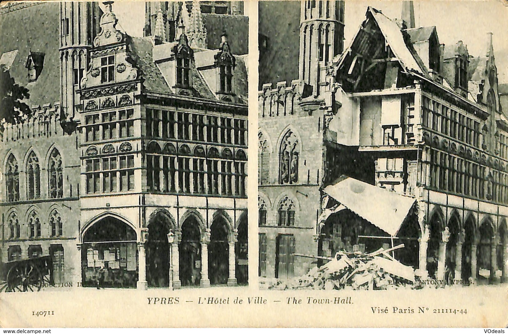 CPA - Belgique - Ieper - Ypres - L'Hôtel De Ville - Ieper