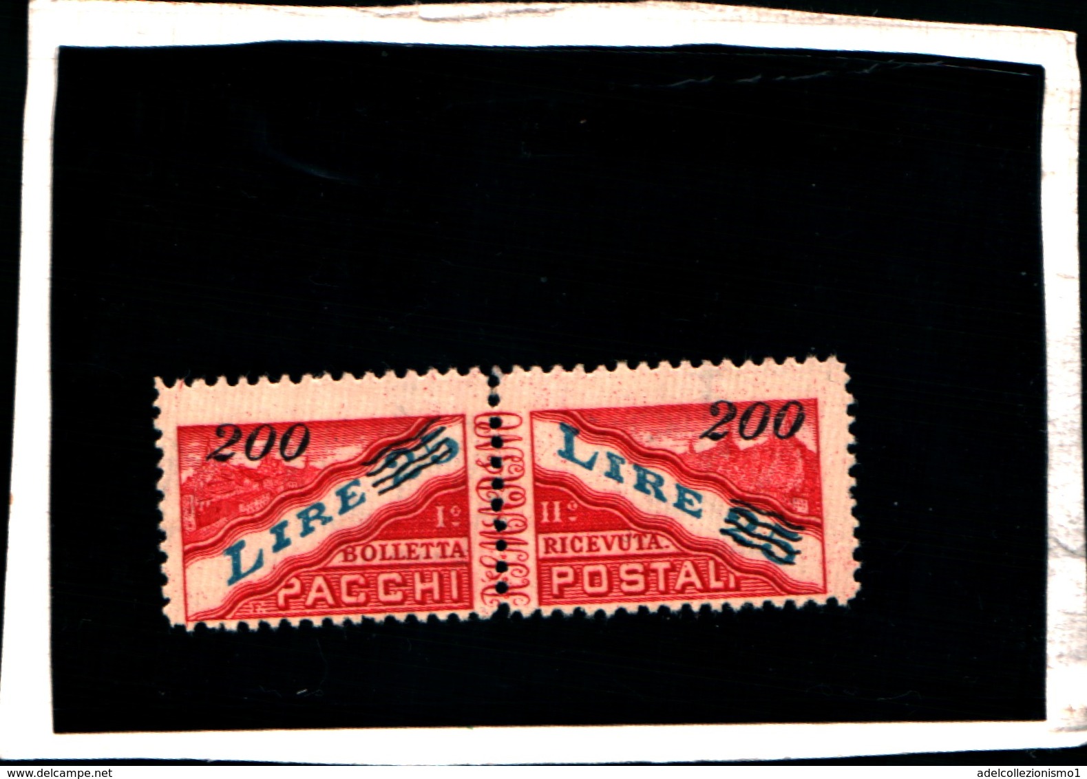 92334) SAN MARINO-200 L. Su 25 L.-Due Sezioni, Soprastampati - Pacchi Postali - 1948-MNH** - Paquetes Postales