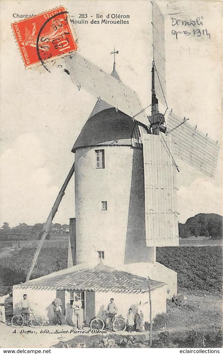 Ile D'Oléron  St Pierre D'Oléron     17   Minoterie Des Mirouelles  Moulin A Vent   Détruit  2       (voir Scan) - Saint-Pierre-d'Oleron