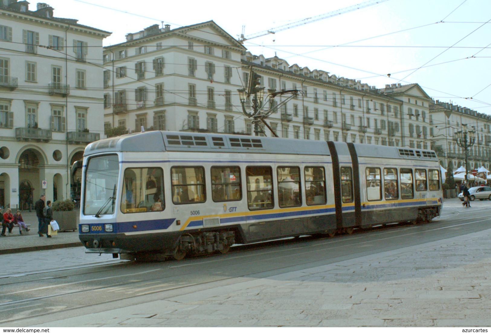 Turin (Italie)  Tramway De Turin - 03/2012 -  Piazza Vittorio Veneto Ligne N°15 - Rame N° 5006 (type T.P.R.) - Transports