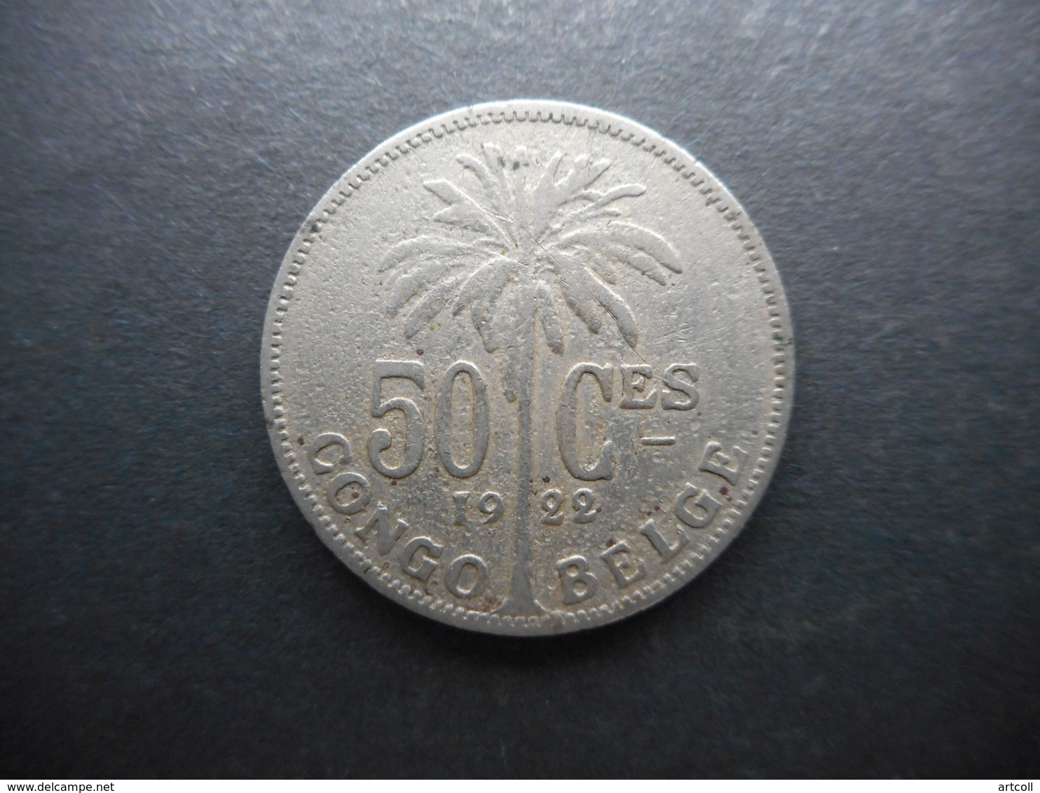 Belgian Congo 50 Centimes 1922 - 1910-1934: Albert I.