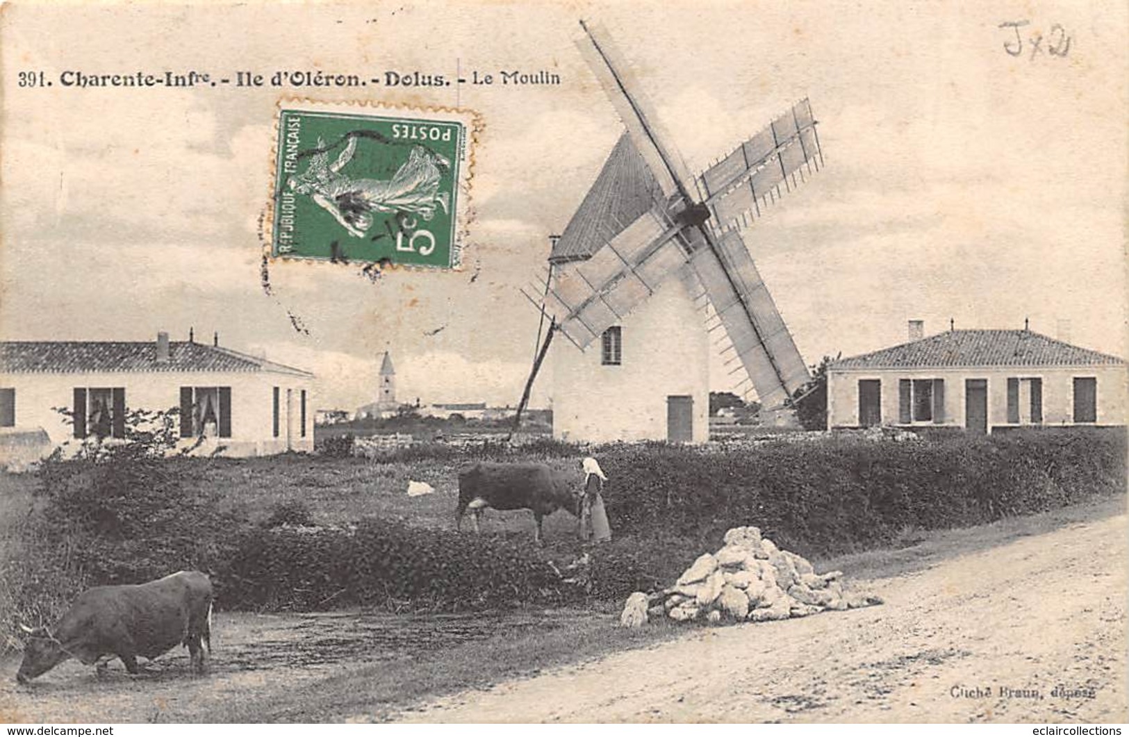 Ile D'Oléron. Dolus     17     Moulin A Vent     (voir Scan) - Ile D'Oléron